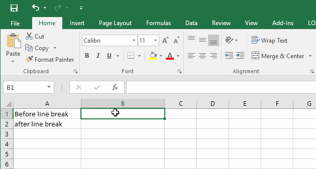 excel new line in cell for mac